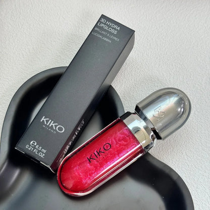 KIKO Lucidalabbra Liquido 3D Trasparente Milano, Lucidalabbra Lucido per Labbra Voluminose e a Lunga Durata, Trucco Labbra Volumizzante con Confezione Regalo