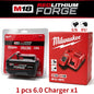 Milwaukee 100% M18 REDLITHIUM FORGE 6.0 Batteria – Ioni di Litio Standard, 18V, 48-11-1861 Per Tutti gli Utensili Elettrici a Batteria della Serie M18