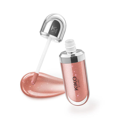Kiko 3D Hydra LipGloss, rossetto e lucidalabbra a lunga tenuta, impermeabile, idratante, con effetto luminoso, blush, colori: brun, rosa, perla, mauve, eyeliner.