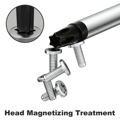 Set di Cacciaviti Torx T8 T10 T15 T20 T25 T27 T30 T40 in Cromo Vanadio con Punta Magnetica Antiruggine, Manico in TPR, Alta Coppia, Utensile a Stella
