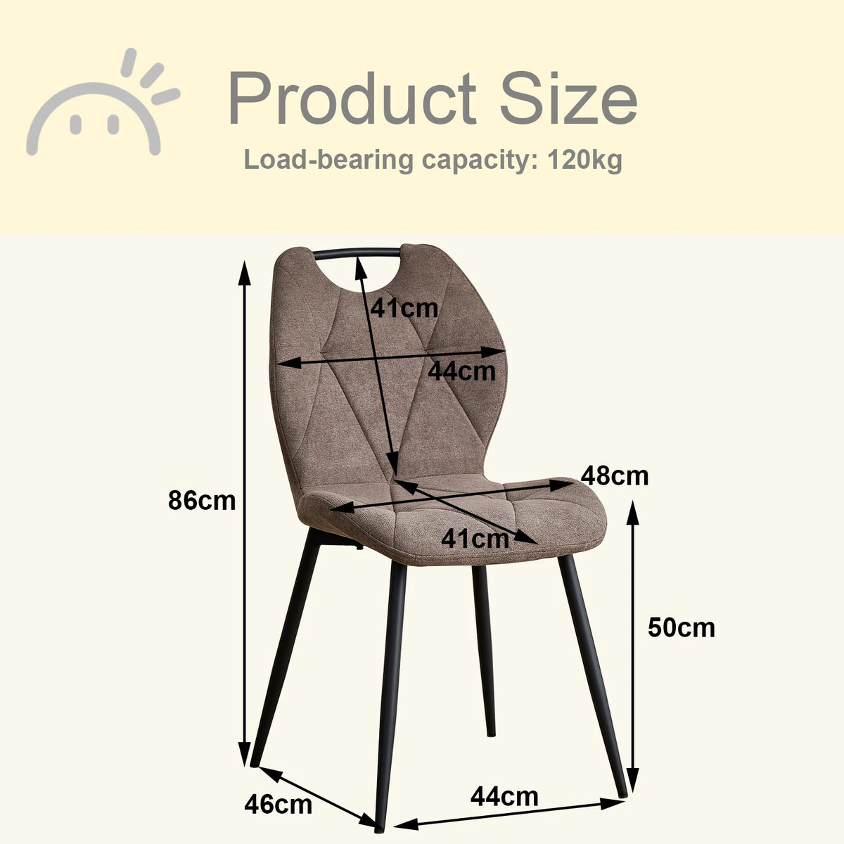 Sedia da pranzo moderna 2/4/6 pezzi, comode sedie imbottite con gambe in metallo per cucina/soggiorno/camera da letto