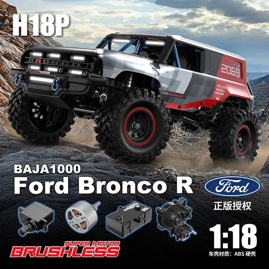 MJX HYPER GO 1/18 H18P Ford Mustang Auto RC Giocattolo con Motore Elettrico Brushless 4WD Veicolo Fuoristrada da Arrampicata Modello di Simulazione Giocattolo