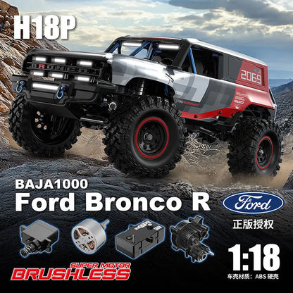 MJX HYPER GO 1/18 H18P Ford Mustang Auto RC Giocattolo con Motore Elettrico Brushless 4WD Veicolo Fuoristrada da Arrampicata Modello di Simulazione Giocattolo