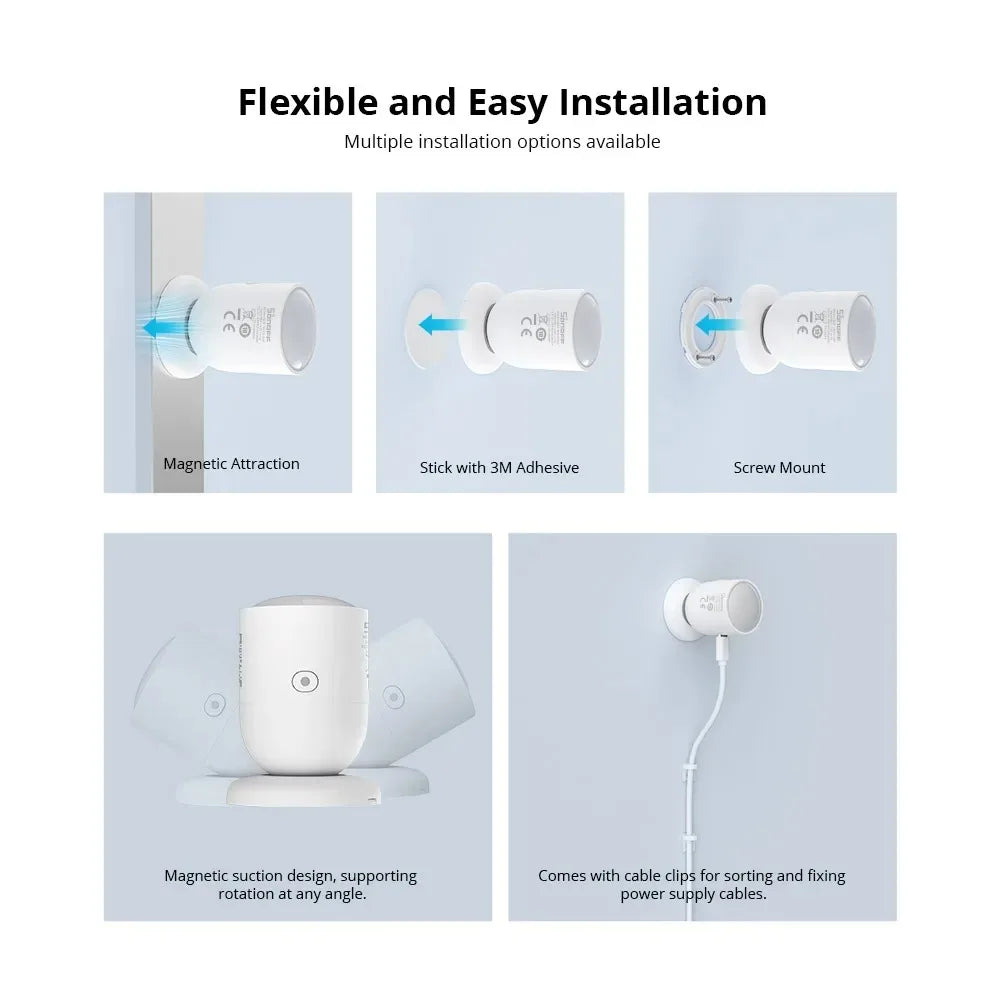SONOFF SNZB-06P Zigbee sensore di presenza umana sensore di monitoraggio dell'animale domestico di movimento magazzino domestico prevenire il rilevatore di sicurezza antifurto