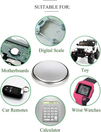 Nuove batterie CR1220 ad alta capacità da 2-50 pezzi - Batteria al litio 1220 a bottone da 3 V per orologi dispositivi sanitari Calcolatrice ecc.