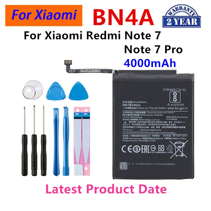 Batteria BN4A BN5W BN5Y BN6C BN71 BM68 BM5R BM5T BN5V BP59 per Xiaomi Redmi Note 7 14 15 Pro Xiaomi 13T Redmi 12 Poco X6 X7 5G