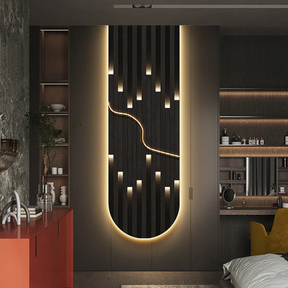 Lampada da parete moderna a LED di lusso Decorazione domestica Luce murale astratta Corridoio Soggiorno Lustro Pittura sospesa di fascia alta
