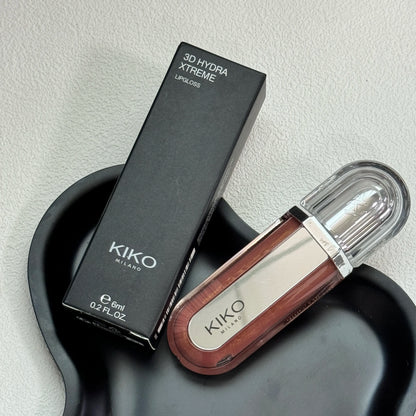 Kiko Milano, lucidalabbra liquido 3D, finitura trasparente a specchio, nutriente, illumina, volumizza, lunga durata, cosmetici per il trucco delle labbra.