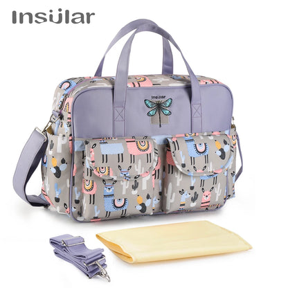 Borsa per pannolini impermeabile di nuovo stile borsa da viaggio Messenger di grande capacità borse multifunzionali per passeggino madre maternità