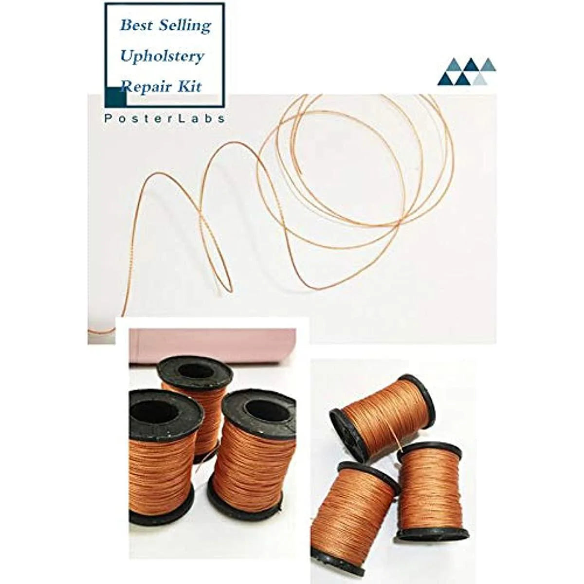0,6 mm 50 metri 2 fili filo di nylon extra resistente riparazione tappezzeria in pelle filo per tappezzeria resistente per cucire a mano