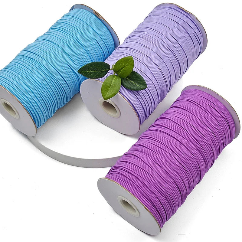 3mm 6mm Elastico colorato Elastico per cucire Nastro elastico Elastico in spandex Fascia per cucire Tessuto Accessori per indumenti fai da te 10 anni