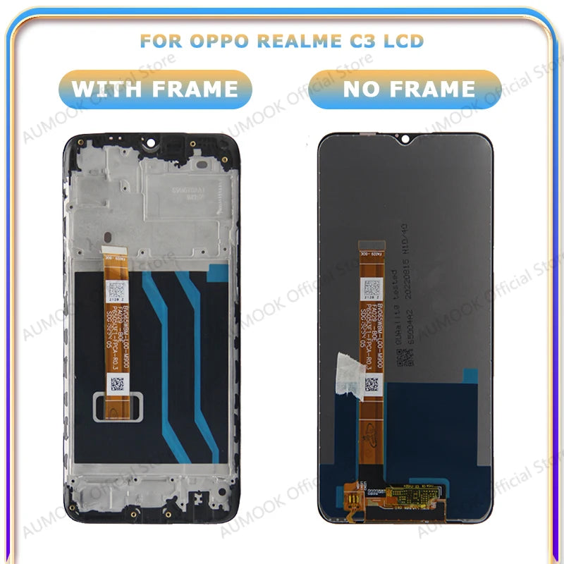 6.5 "LCD Per OPPO Realme C3 Display LCD Touch Screen Digitizer Assembly RMX2027 RMX2020 RMX2021 Parti di Ricambio Dello Schermo LCD