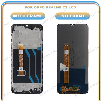 6.5 "LCD Per OPPO Realme C3 Display LCD Touch Screen Digitizer Assembly RMX2027 RMX2020 RMX2021 Parti di Ricambio Dello Schermo LCD
