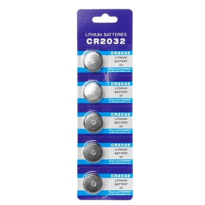 Pila a bottone al litio 3V CR2032 BR2032 DL2032 ECR2032 Batterie agli ioni di litio per orologio elettronico LED Light Toy Remote 5 pezzi
