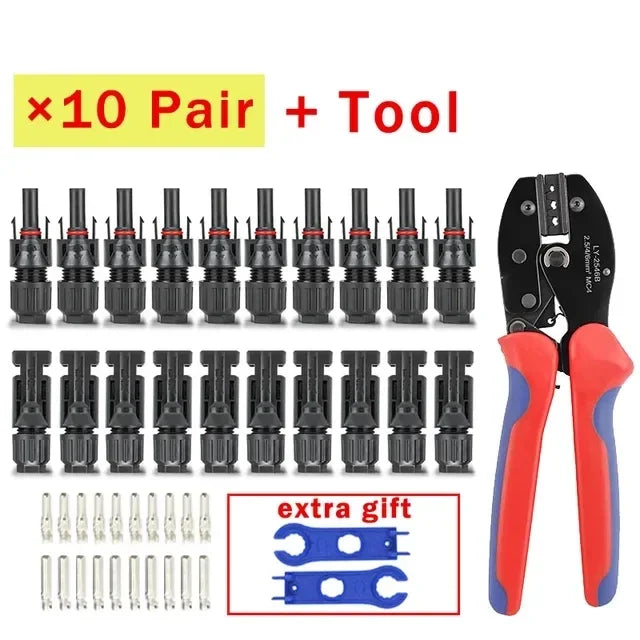 600/400/200/100/40/20/10 pezzi Kit connettori solari fotovoltaici 1000V 30A Connettori Solor da pannello per cavo fotovoltaico/MC 2,5/4/6mm2