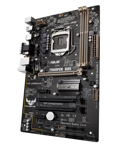 Scheda madre ASUS TROOPER B85, compatibile con CPU I3-4130, I3-4360, I5-4670, I7-4771, 2 slot DDR3, 16 GB, PCI-E 3.0, formato ATX, scheda madre B85.
