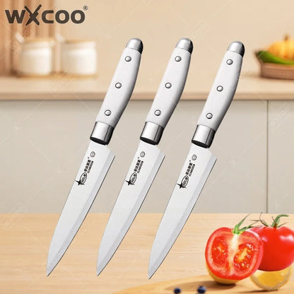 WXCOO Coltello da Sbucciatura da 5 Pollici, Utensile da Cucina per Frutta e Verdura, Coltello Multiuso in Acciaio Inossidabile per Frutta e Cucina
