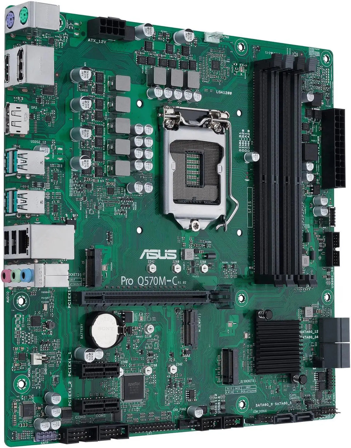 Scheda madre ASUS Pro Q570M-C/CSM LGA1200 Intel Q570 2XDP supporta CPU i3-10100 11700 10105 DDR4 128GB M.2 mATX TPM 2.0 BIOS COM