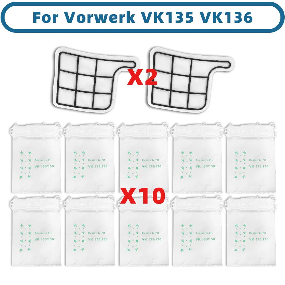 Compatibile per Folletto Vorwerk Kobold VK135 VK136 parti di ricambio accessori filtro di protezione del motore del sacchetto della polvere