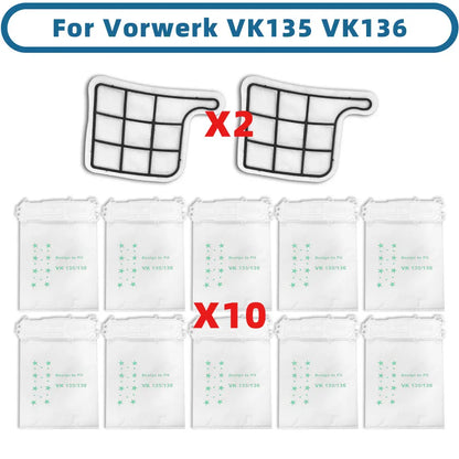Compatibile per Folletto Vorwerk Kobold VK135 VK136 parti di ricambio accessori filtro di protezione del motore del sacchetto della polvere