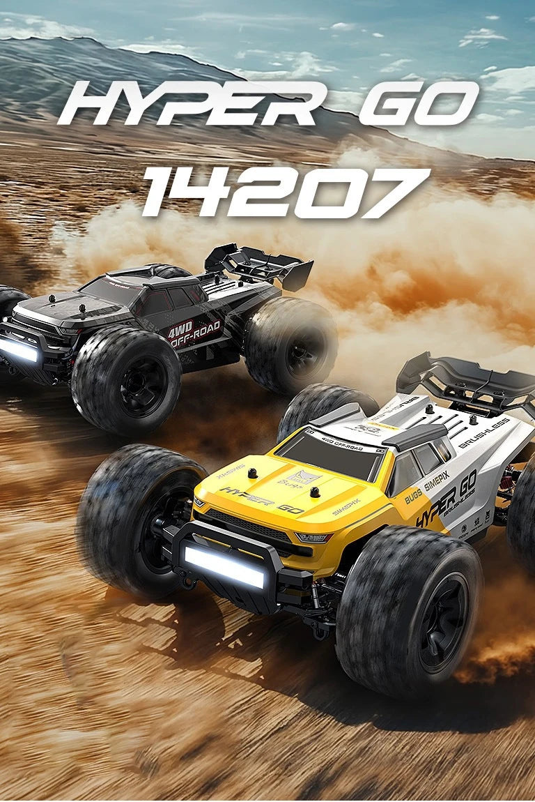 Auto RC MJX Hyper Go 14207 Brushless, Scala 1/14, 2.4G 4WD, Elettrica ad Alta Velocità, Fuoristrada, Telecomando, Monster Truck per Bambini
