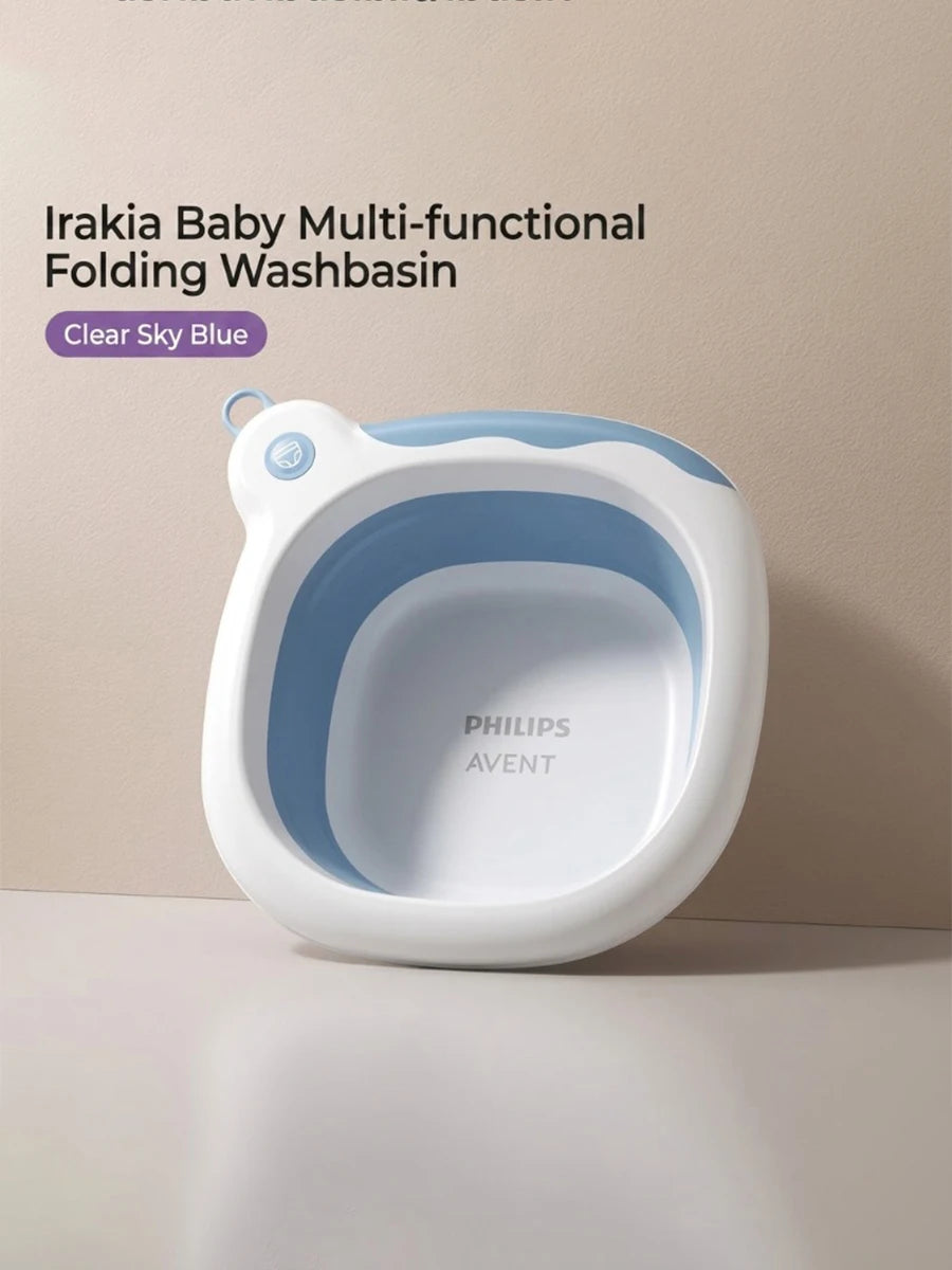 Philips Avent Vaschetta Pieghevole Antibatterica per il Bagnetto del Bambino 4,5L Vaschetta Portatile Resistente alle Cadute per il Bagnetto dei Neonati
