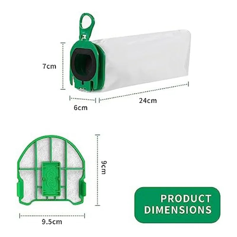 Sacchetto per la polvere Premium per Vorwerk Kobold VB 100 FP 100 VB100 FP100 Sacchetto filtro per aspirapolvere Pezzi di ricambio Accessori