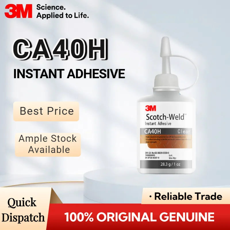 Adesivo Istantaneo Trasparente 3M CA40H Scotch-Weld 28.3g Colla Cianoacrilica a Media Viscosità per PLA ABS PETG