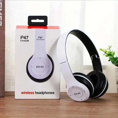 Cuffie Bluetooth 5.0 Pieghevoli Senza Fili, Auricolari Portatili HiFi Over-Ear per Sport, Viaggi, Uso Quotidiano, Giochi e Musica