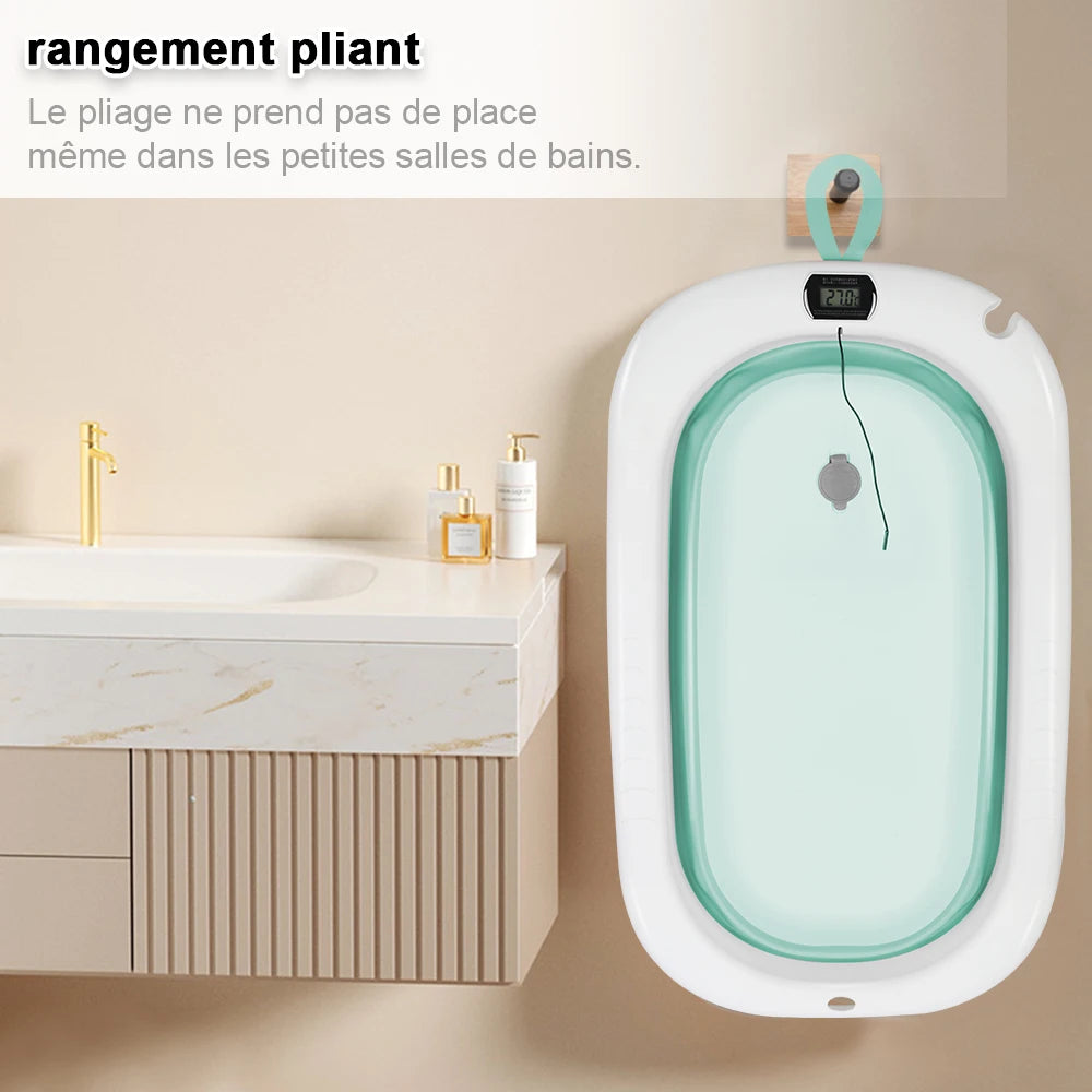Cuscino da bagno pieghevole per neonati, ideale come regalo di nascita per bambine, adatto da 0 a 3 anni, Rosa/Grigio/Verde/Blu