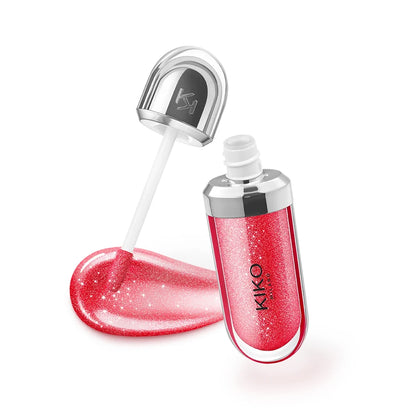 Kiko 3D Hydra LipGloss, rossetto e lucidalabbra a lunga tenuta, impermeabile, idratante, con effetto luminoso, blush, colori: brun, rosa, perla, mauve, eyeliner.