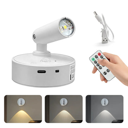 Lampada da Parete LED con Sensore di Movimento, Interruttore Touch, Luce Notturna, Faretto Magnetico Wireless Dimmerabile per Camera da Letto, Armadio, Scale, Decorazione