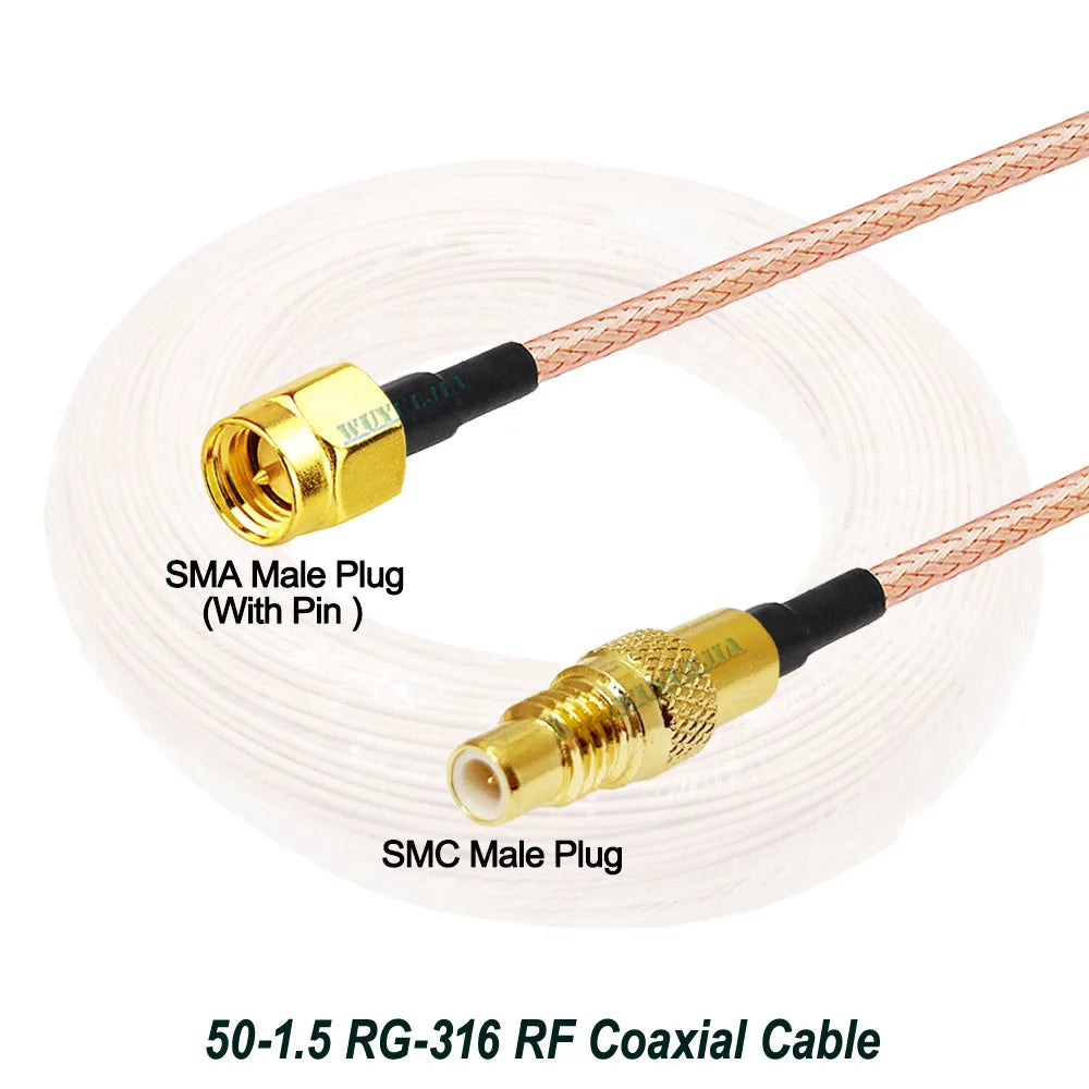 Linea di collegamento SMA a SMC Interfaccia RF SMC Spina maschio SMA a prolunga jack femmina SMC Cavo coassiale adattatore RF 50-1,5 RG-316