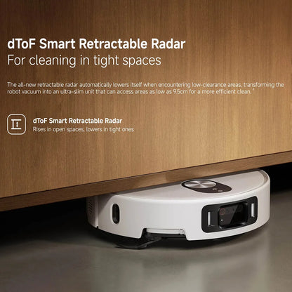 Versione Globale Xiaomi Robot Vacuum 5 Pro Video HD Chiamate Unidirezionali Aspirazione 20000Pa Aspirapolvere Anti-groviglio Senza Problemi Stazione Base Autopulente Mop Estensibile e Spazzola Laterale Controllo Intelligente
