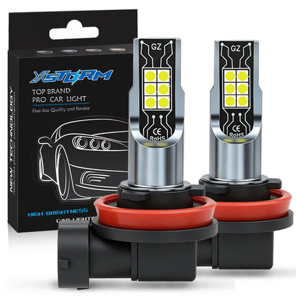 Fari Fendinebbia LED XSTORM H11 Canbus H4 H7 9005 9006, Luci LED per Auto 80W 30000LM HB3 HB4, Lampadine LED 6000k Luce Bianca