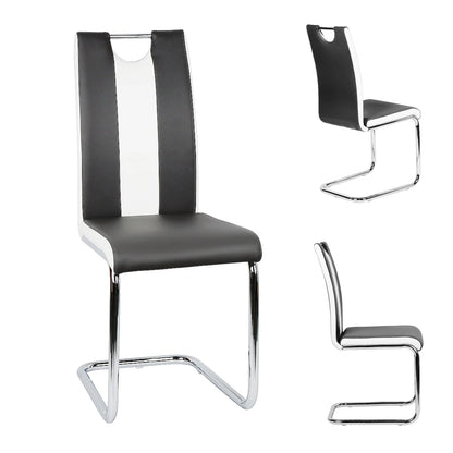 Set di 2 sedie per sala da pranzo, sedie da cucina, imbottite, in pelle artificiale, per sala da pranzo, tavolo da pranzo, cucina, soggiorno