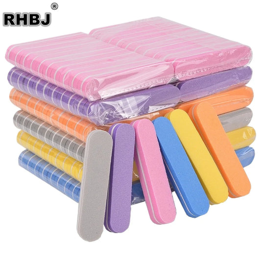 Set professionale di 40/80 pezzi per la levigatura e la lucidatura delle unghie, composto da lime, blocchi per la lucidatura e spugne, ideale per manicure, pedicure, levigatura e lucidatura, kit di strumenti per nail art.