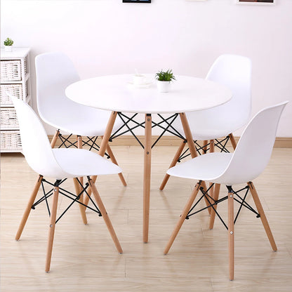 Tavolo rotondo moderno con piano bianco Tavolo da pranzo semplice per il tempo libero Tavolino nordico Tavolo da negoziazione Balcone tulipano (dimensioni: 70 cm)
