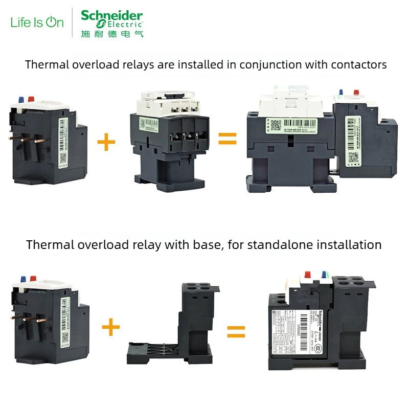 Relè di sovraccarico termico Schneider Electric LRD35C LRD12C LRD01C con protezione da sovraccarico da 0,1A a 38A per apparecchiature elettriche