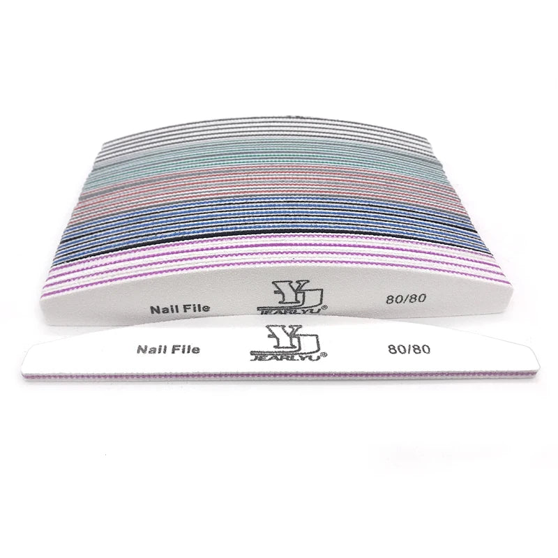 5 pz/lotto lima per unghie Mix Color Limas 80/100/150/180/240 grana professionale carta vetrata rimozione cuticole Buffer File Set di strumenti per Manicure