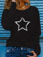T-shirt da donna in 100% cotone, modello slim, a maniche lunghe, top bianco sottile, maglietta da donna