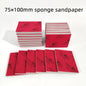 Carta vetrata rossa Mastice per sabbia per auto 75x100 Quadrato Spugna secca Carta vetrata Hardware Lucidatura superficiale per mobili Grana abrasiva