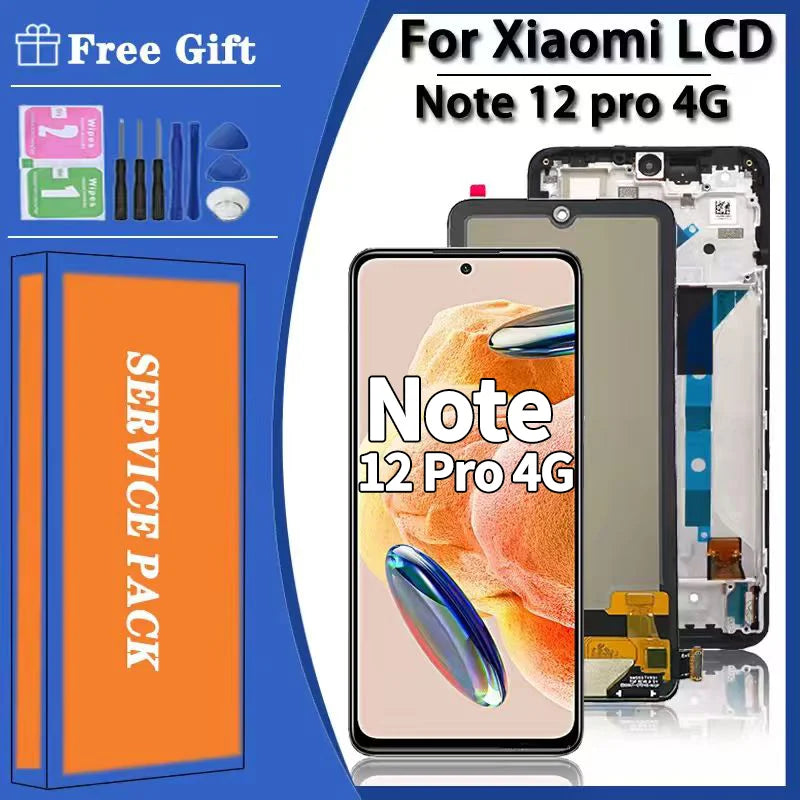 6.67 "AMOLED Per Xiaomi Redmi Note 12 Pro 4G Display LCD Touch Screen Digitizer Assembly Sostituzione ‎ 2209116 AG LCD