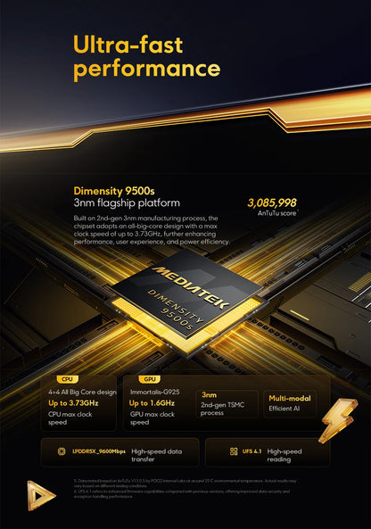 POCO X8 Pro Max 5G Versione Globale, Telefono NFC, Display AMOLED da 6,83" 1.5K 120Hz, Batteria a Lunga Durata da 8500mAh, MediaTek Dimensity 9500s