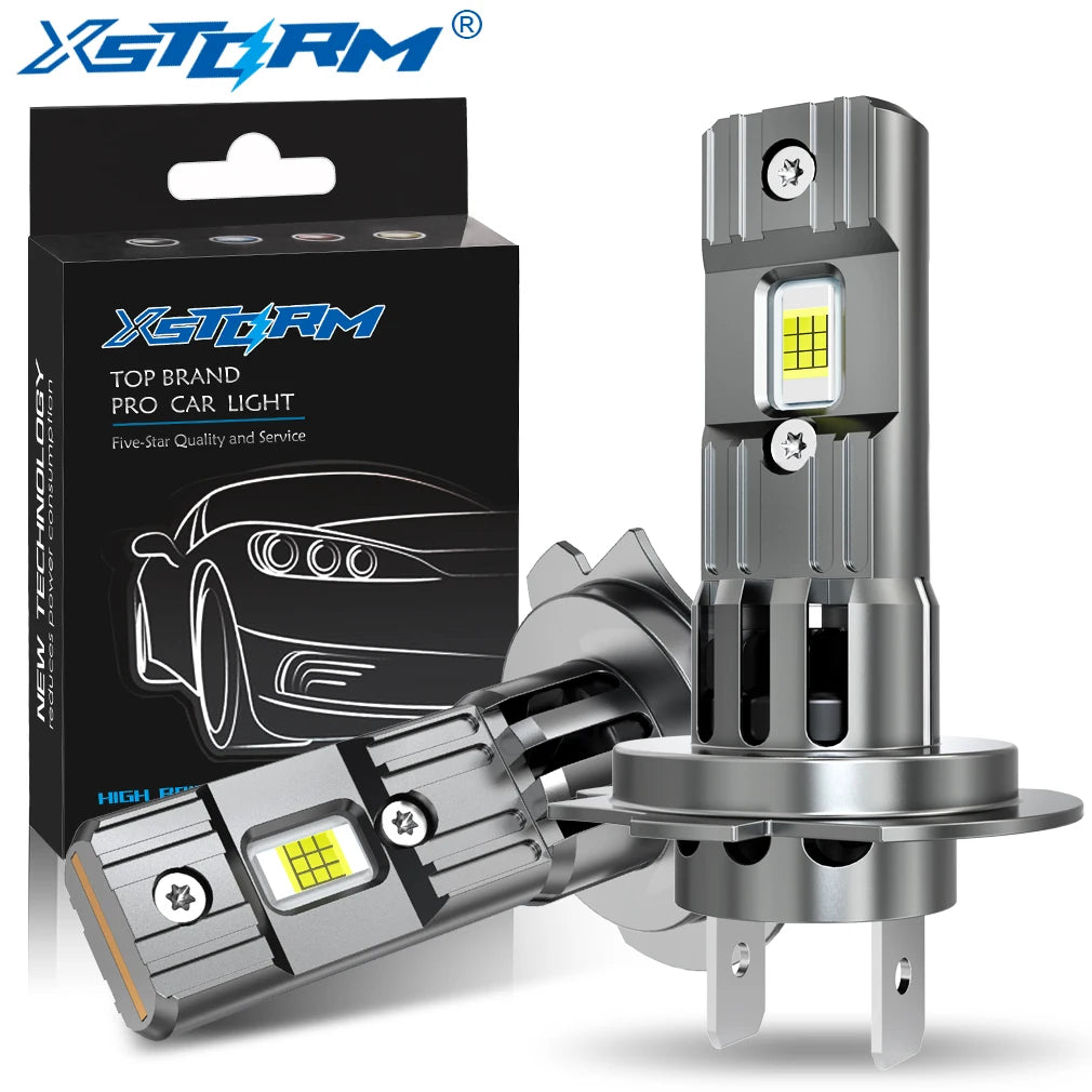 XSTORM H7 Kit fari a LED Mini lampadina 100W 25000LM 6000K CSP per fari per auto 12V Bianco Fendinebbia automatici H7 Led Turbo Automobile