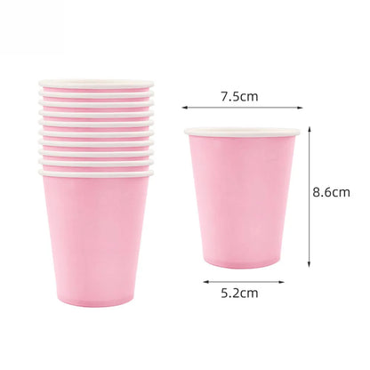 10-200 bicchieri di carta usa e getta in tinta unita, tazze da caffè, bicchieri per bevande, per compleanni, matrimoni, picnic, viaggi, feste, articoli per la tavola