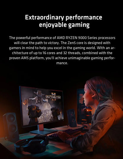 Processore Desktop AMD Ryzen 7 9700X, 8 Core, 40MB Cache, Socket AM5, 65W (Dissipatore Non Incluso)