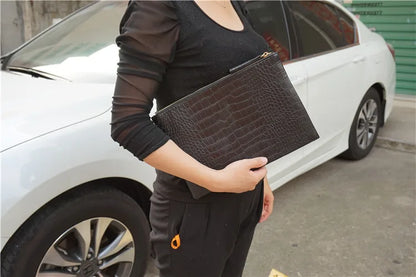 Borsa Clutch da Donna in Pelle PU Effetto Coccodrillo, Pochette da Sera a Busta, Nuova Collezione 2026, Borsa a Mano Femminile, Pochette da Donna