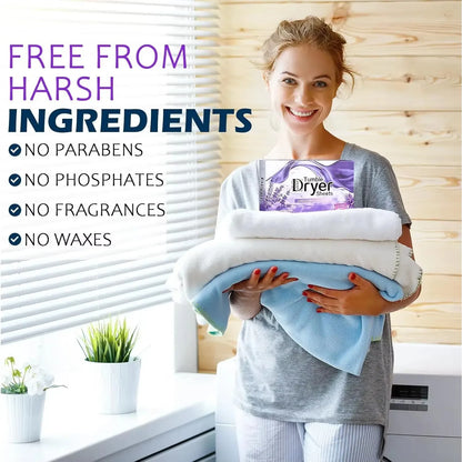 Fogli per asciugatrice Ammorbidente per tessuti naturali sfusi Pianta Lavanda Ammorbidente per bucato Naturalmente Pulizia di abbigliamento per animali domestici Compresse per aromaterapia