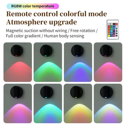 Lampada da Parete LED con Sensore di Movimento, Interruttore Touch, Luce Notturna, Faretto Magnetico Wireless Dimmerabile per Camera da Letto, Armadio, Scale, Decorazione